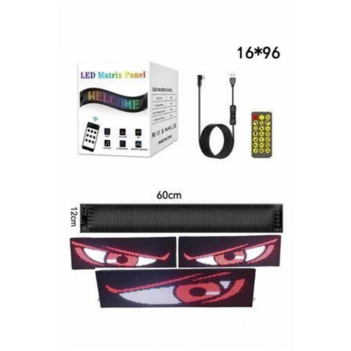Digital Araba Yazısı Ekran Matrix En Büyük Boy Matrix LED Panel 19*96 pıxel