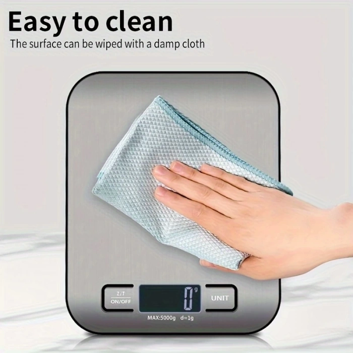 Dijital Mutfak Terazisi Paslanmaz Çelik Elektronik Lcd Ağırlık 5 Kg Ölçeklii Pişirme Ölçü Aleti (  )