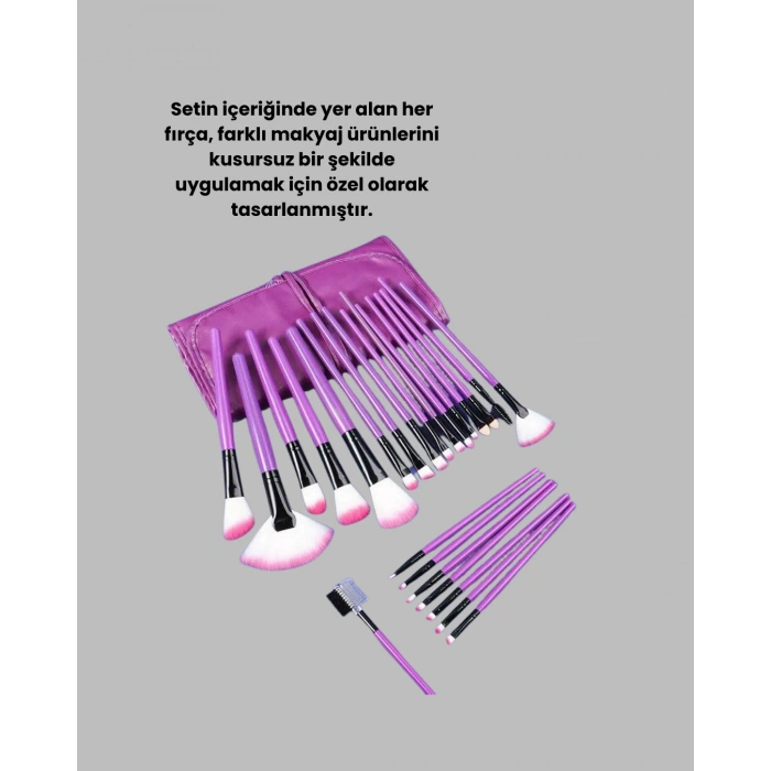 Doğal Görünüm Sağlayan Yumuşak Kıllı 12 Parça Makyaj Fırça Seti Günlük ve Profesyonel Kullanıma Uygun