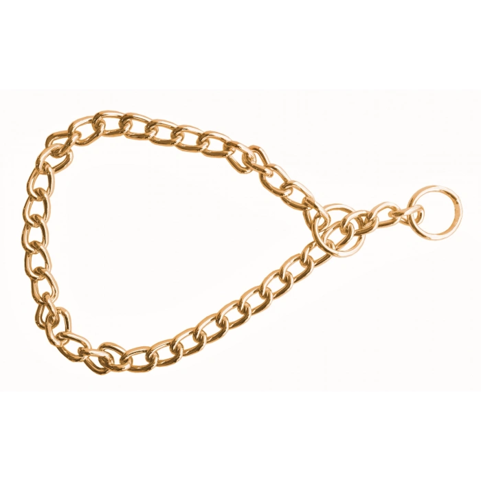 Eğitim Serisi Zincirli Köpek Boyun Tasması 3,5x65 cm - Gold