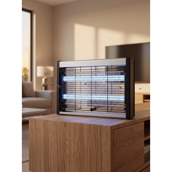 Elektrikli UV Sinek Öldürücü Lamba Çift Işıklı Güçlü Koruma
