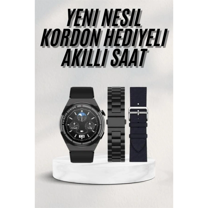 En Çok Tercih Edilen Akıllı Saat Amoled Ekran Nabız Sensörü GPS Uyumlu Adımsayar