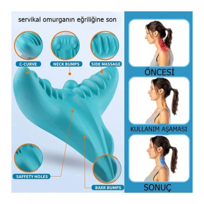 Ergonomik Boyun Masaj Yastığı – Servikal Traksiyon Destekli, Omurilik Ortopedik Yastık (  )