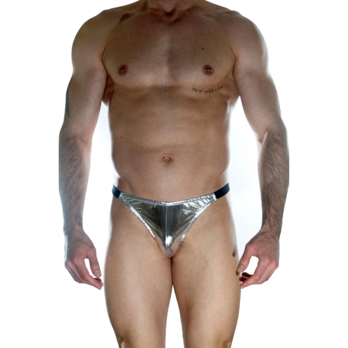 Erkek Arkası Büzgülü Gümüş Brazillian Slip