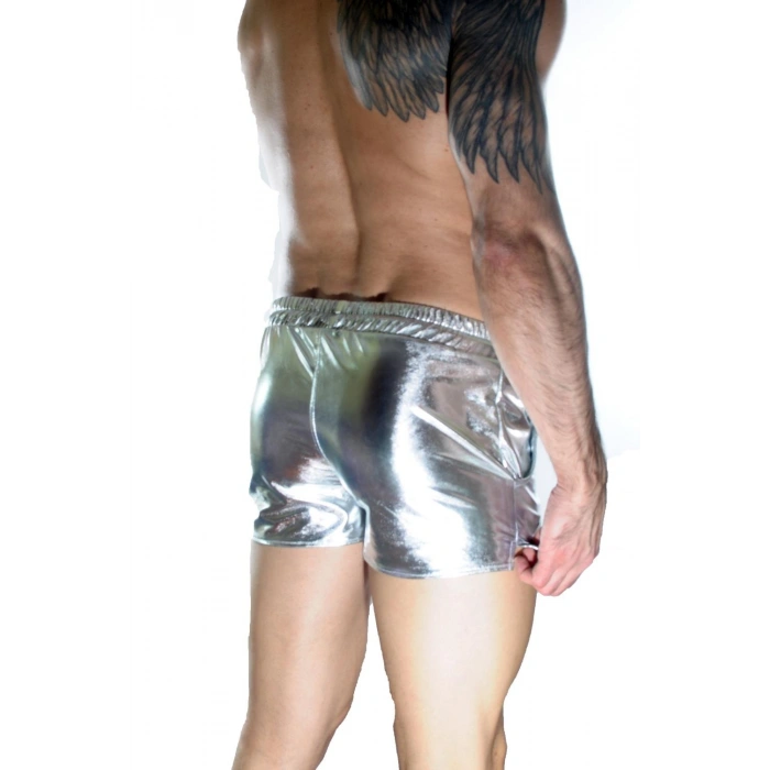Erkek Gümüş Lame Short