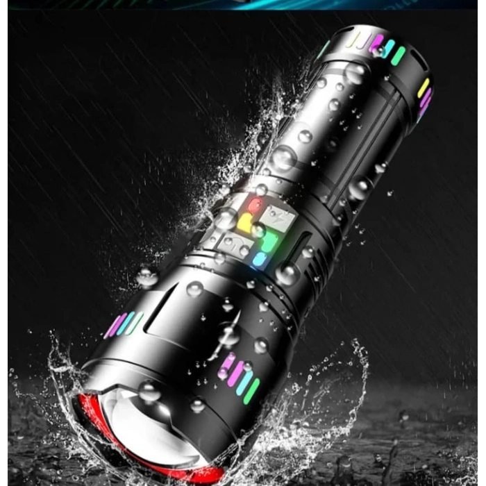 F.B.I Pro F-3002 Alüminyum TG LED Gece Şeritli Type-C Şarjlı El Feneri