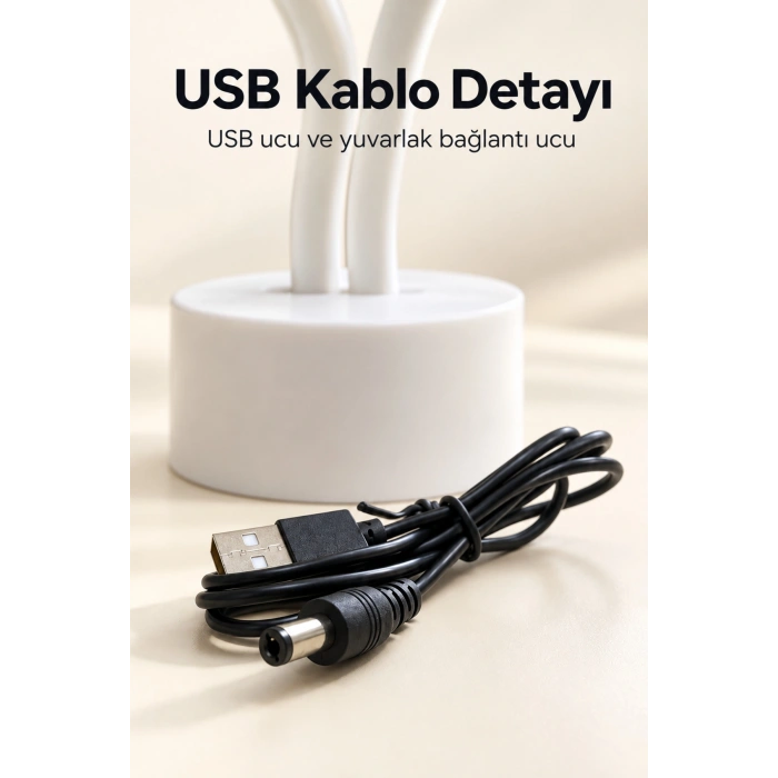 Flamingo LED Lamba Pembe Işıklı USB ve Pilli
