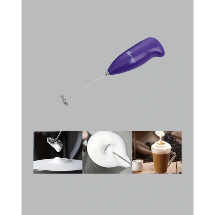 Frappe ve Cappuccino Maker – Taşınabilir Pilli Köpürtücü Mikser
