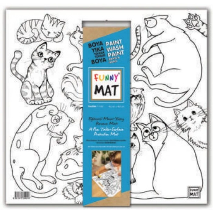 Funny Mat - Kediler 40x40cm