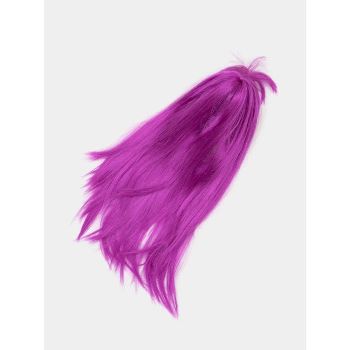 Fuşya Renk Düz Kesim Uzun Parti Peruğu Takma