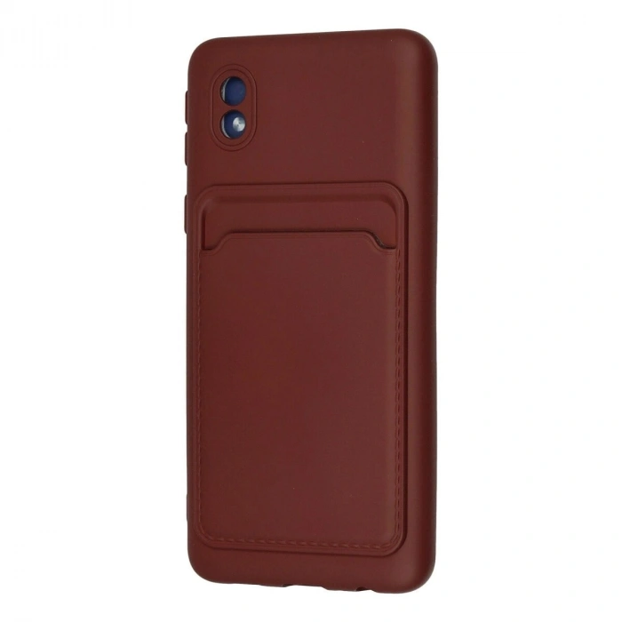 Galaxy A01 Core Kılıf Kelvin Kartvizitli  - Bordo