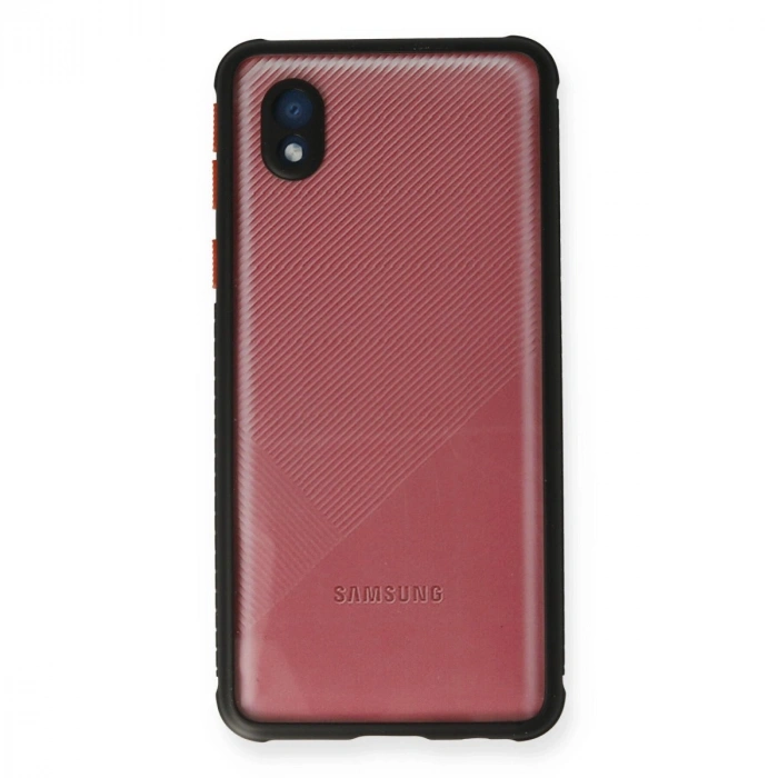 Galaxy A01 Core Kılıf Miami Şeffaf  - Siyah