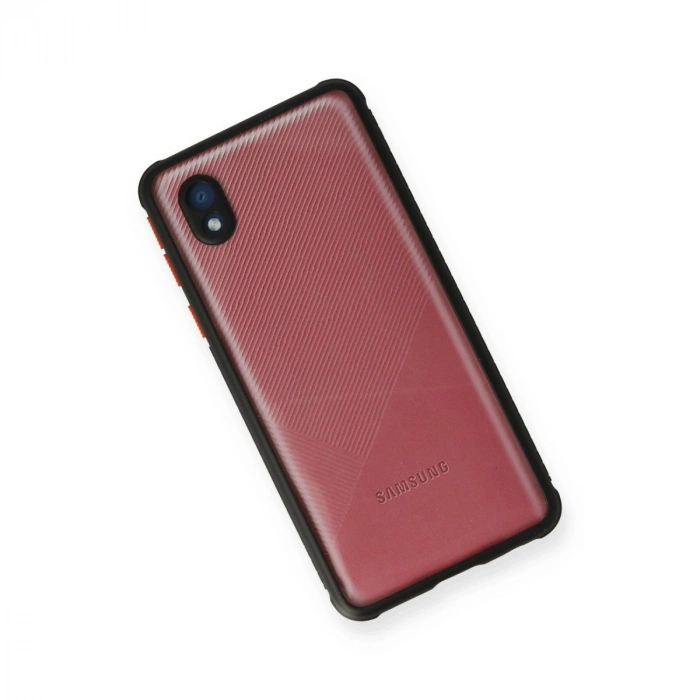 Galaxy A01 Core Kılıf Miami Şeffaf  - Siyah