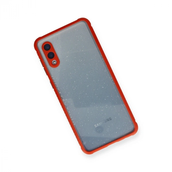 Galaxy A02 Kılıf Miami Şeffaf  - Kırmızı