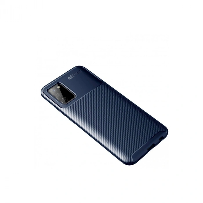 Galaxy A02s Kılıf Auto Fus Karbon Kapak - Lacivert