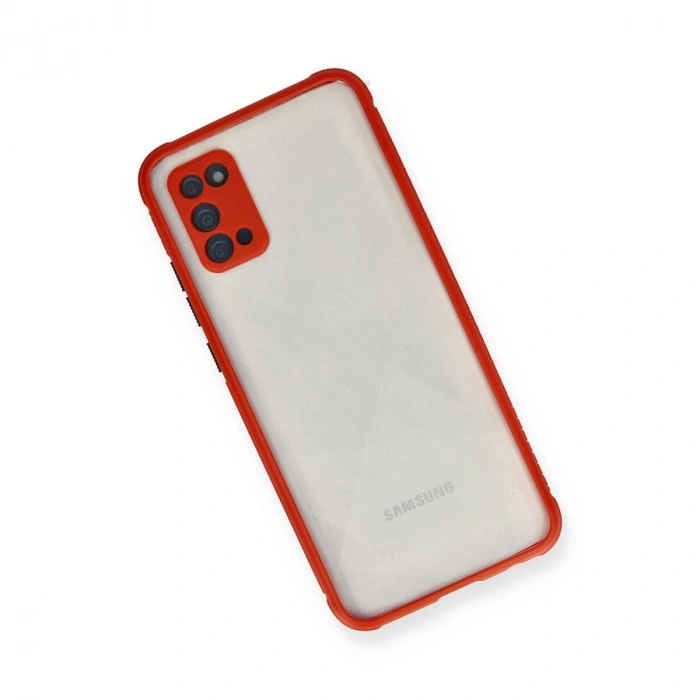 Galaxy A02s Kılıf Miami Şeffaf  - Kırmızı