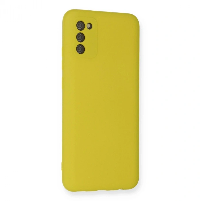 Galaxy A02s Kılıf Nano İçi Kadife  - Sarı