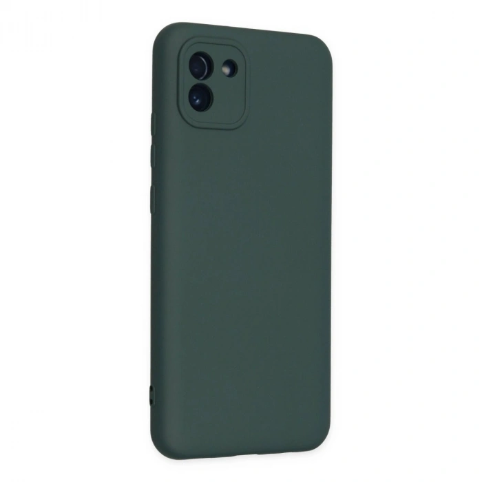 Galaxy A03 Kılıf Nano İçi Kadife  - Koyu Yeşil