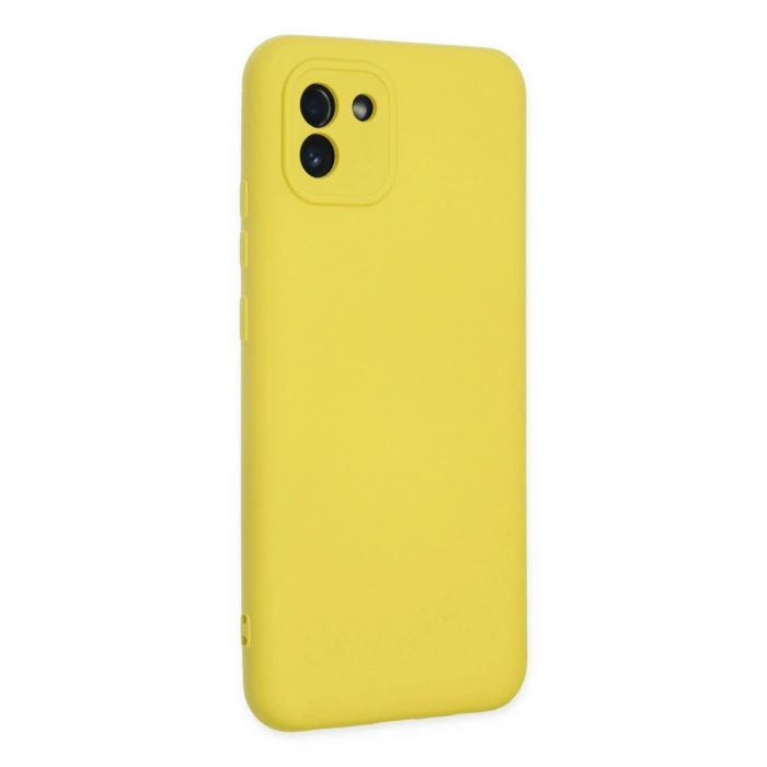 Galaxy A03 Kılıf Nano İçi Kadife  - Sarı