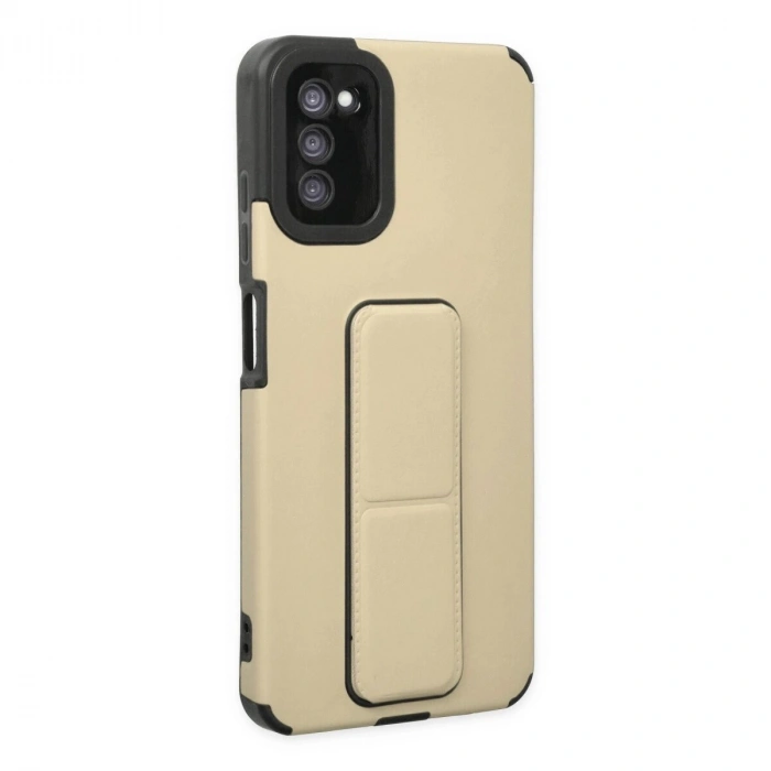Galaxy A03s Kılıf Mega Standlı  - Gold
