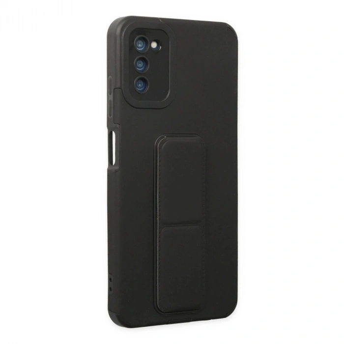 Galaxy A03s Kılıf Mega Standlı  - Siyah