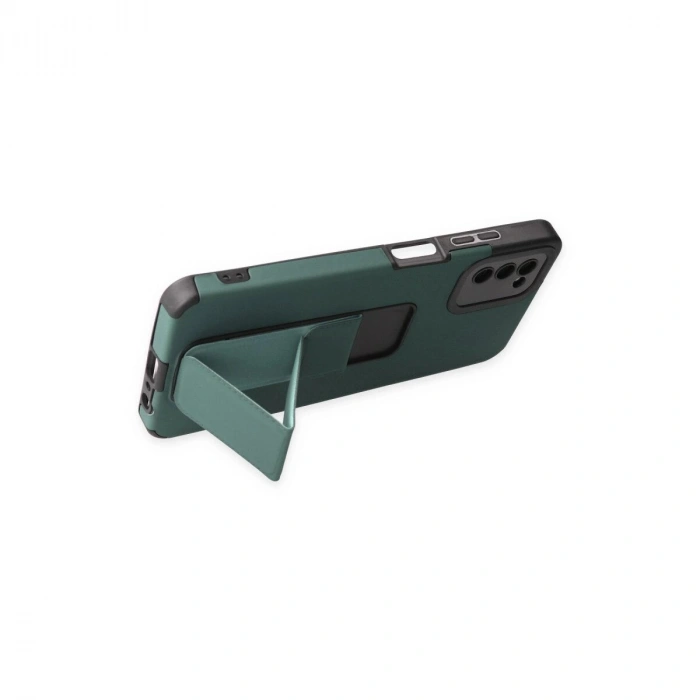 Galaxy A03s Kılıf Mega Standlı  - Yeşil