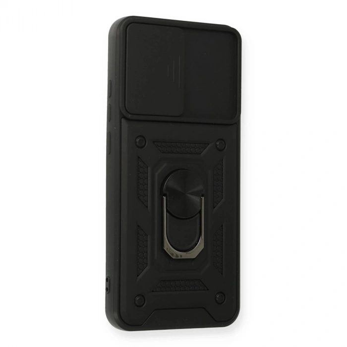 Galaxy A03s Kılıf Pars Lens Yüzüklü  - Siyah