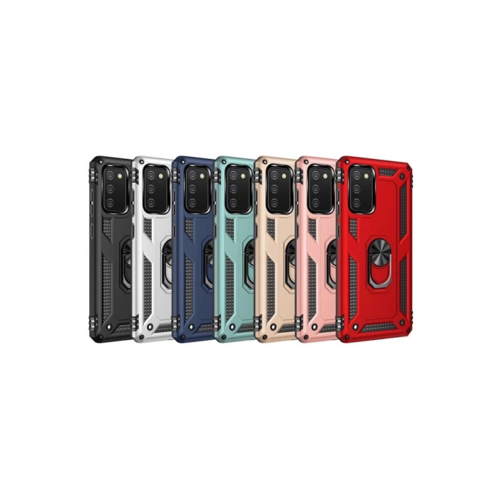 Galaxy A03s Kılıf Sofya Yüzüklü  Kapak - Rose