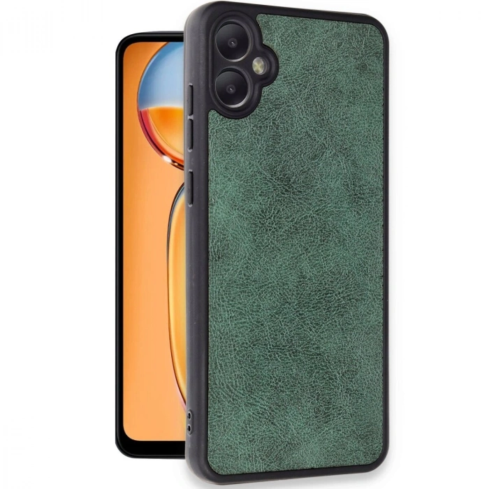 Galaxy A05 Kılıf Aras Deri Kapak - Koyu Yeşil