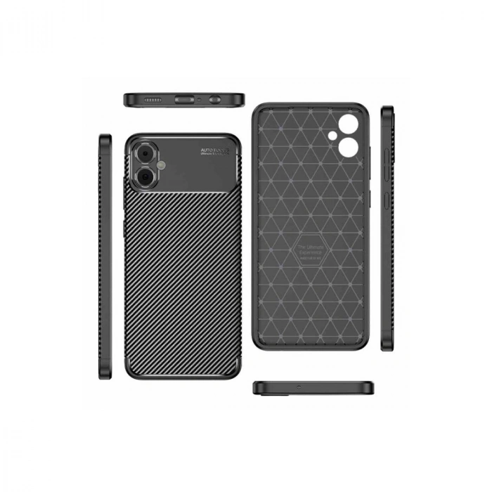 Galaxy A05 Kılıf Auto Fus Karbon Kapak - Siyah