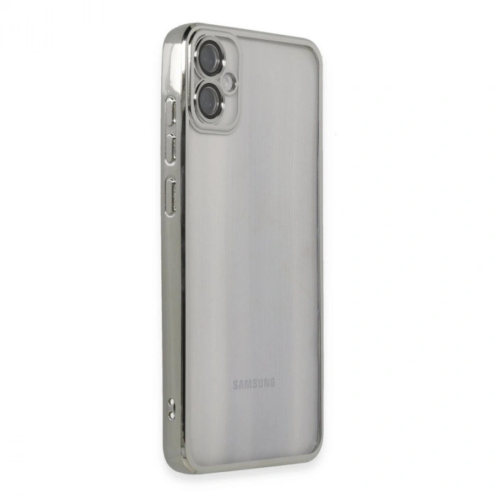 Galaxy A05 Kılıf  Lensli  - Gümüş