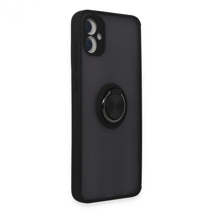 Galaxy A05 Kılıf Montreal Yüzüklü  Kapak - Siyah