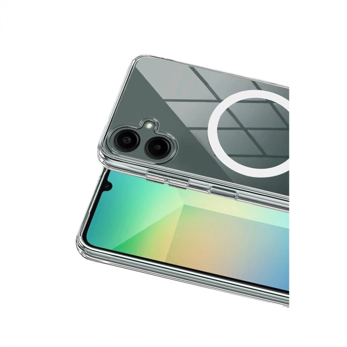 Galaxy A06 Combo Sert Şeffaf Magsafe Kapak - Şeffaf