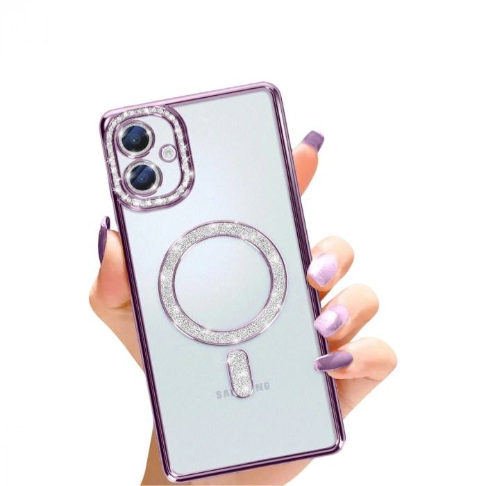 Galaxy A06 Joke Simli Magneticsafe Kılıf - Derin Mor