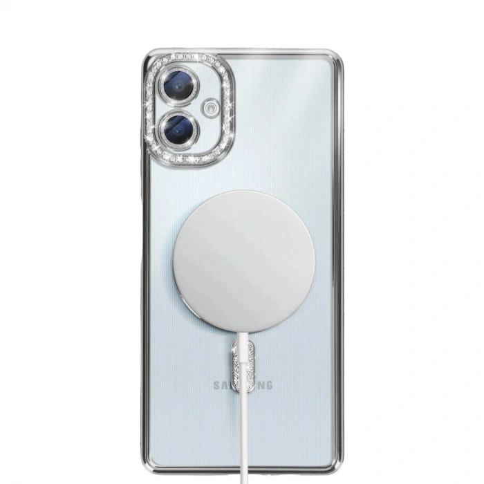Galaxy A06 Joke Simli Magneticsafe Kılıf - Gümüş