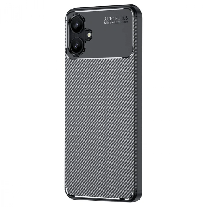 Galaxy A06 Kılıf Auto Fus Karbon Kapak - Siyah