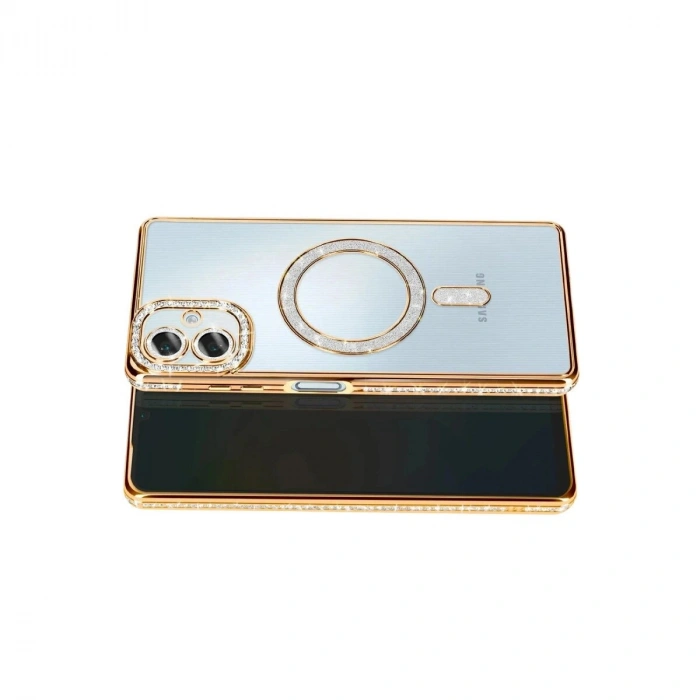 Galaxy A07 4g Joke Simli Magneticsafe Kılıf - Gold