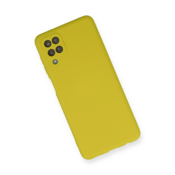 Galaxy A12 Kılıf Nano İçi Kadife  - Sarı