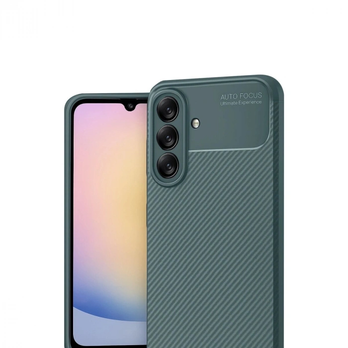 Galaxy A17 5g Auto Fus Karbon Kapak - Koyu Yeşil