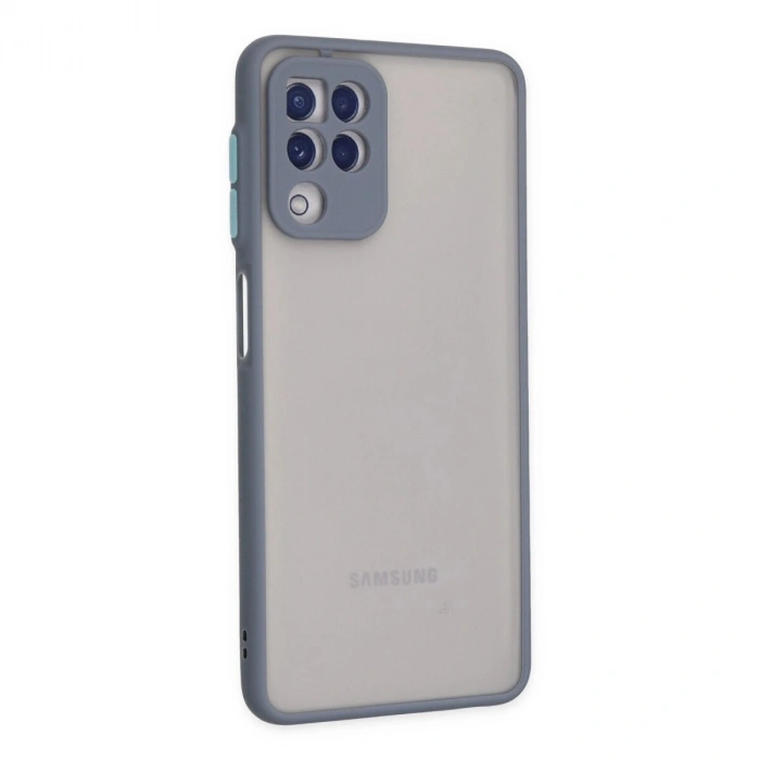 Galaxy A22 Kılıf Montreal  Kapak - Gri
