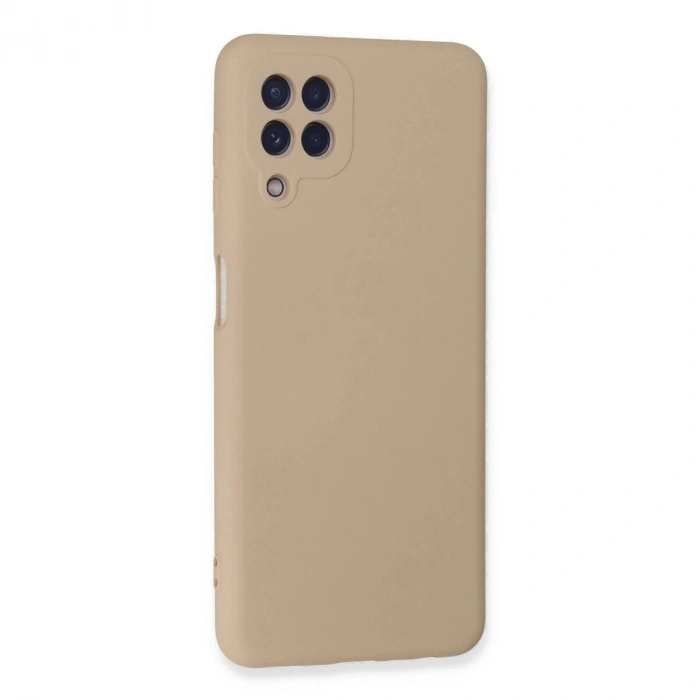 Galaxy A22 Kılıf Nano İçi Kadife  - Pudra