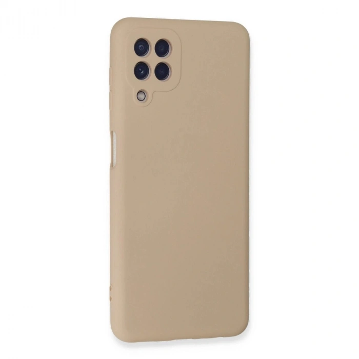 Galaxy A22 Kılıf Nano İçi Kadife  - Pudra