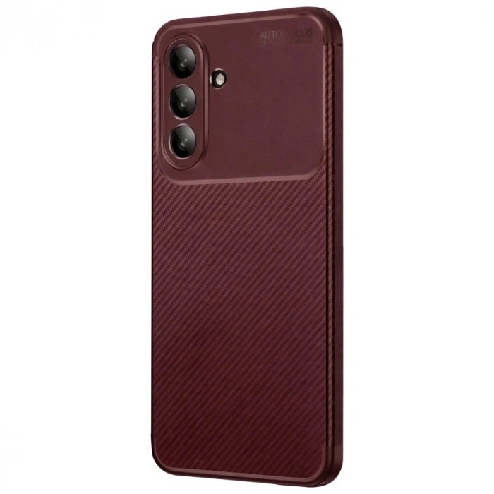 Galaxy A26 Kılıf Auto Fus Karbon Kapak - Bordo