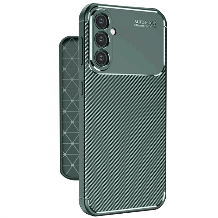 Galaxy A56 Kılıf Auto Fus Karbon Kapak - Koyu Yeşil