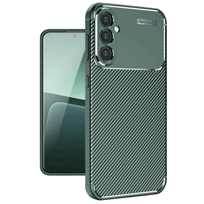 Galaxy A56 Kılıf Auto Fus Karbon Kapak - Koyu Yeşil