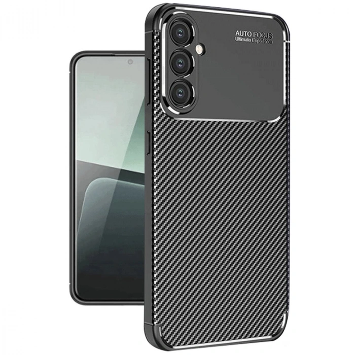 Galaxy A56 Kılıf Auto Fus Karbon Kapak - Siyah