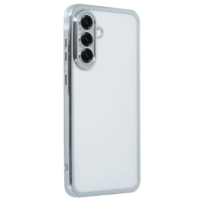 Galaxy A56 Kılıf  Lensli  - Gümüş