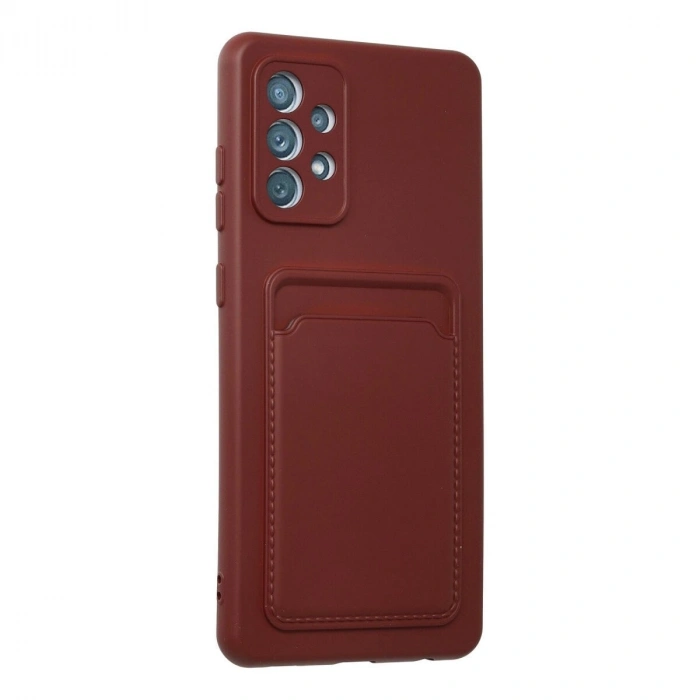 Galaxy A72 Kılıf Kelvin Kartvizitli  - Bordo