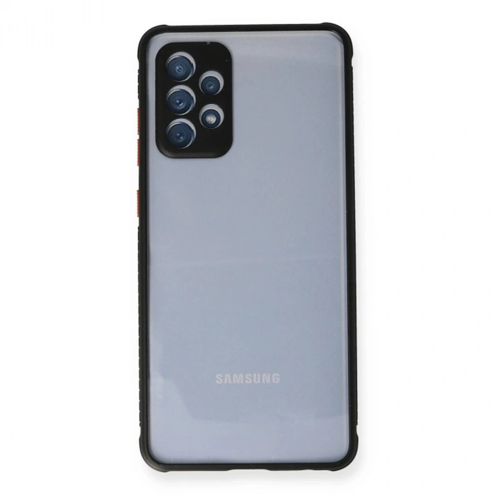 Galaxy A72 Kılıf Miami Şeffaf  - Siyah