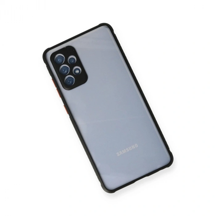 Galaxy A72 Kılıf Miami Şeffaf  - Siyah